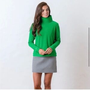 Dudley Stephens Park Slope Turtleneck in Terry Fleece Med Kelly Green
